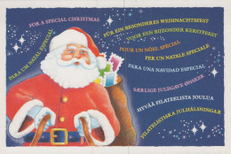 WEIHNACHTSMANN SANTA CLAUS WEIHNACHTSFERIEN Vintage Postkarte CPSM #PAK912.DE - Kerstman