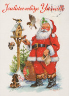 WEIHNACHTSMANN SANTA CLAUS WEIHNACHTSFERIEN Vintage Postkarte CPSM #PAK217.DE - Kerstman