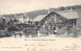 Suisse - Bienne (BE ) Gare Du Funiculaire Bienne-Mâcolin -Restaurant Stennenberg - Calèches - Ed. A. Maire 41 - Bienne