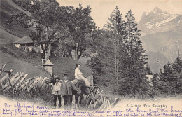 Suisse - Près De Champéry (VS) Paysans Devant Leur Ferme - Ed. Jullien Frères 5102 - Autres & Non Classés