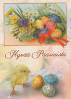 PASCUA POLLO HUEVO Vintage Tarjeta Postal CPSM #PBP041.ES - Easter