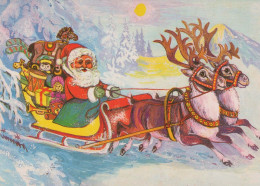 PAPÁ NOEL Feliz Año Navidad Vintage Tarjeta Postal CPSM #PBL554.ES - Kerstman
