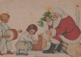 PAPÁ NOEL Feliz Año Navidad Vintage Tarjeta Postal CPSM #PBL421.ES - Kerstman