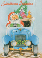 PAPÁ NOEL CAR AUTO NAVIDAD Fiesta Vintage Tarjeta Postal CPSM #PAK007.ES - Kerstman