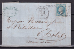 D 808 / NAPOLEON N° 29 SUR LETTRE - 1863-1870 Napoleon III Gelauwerd