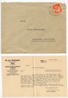 Germany 1933 Cover & Letter; Melle - Dr. Jur. Hofmeyer, Rechtsanwalt (Lawyer) To Schiplage; 12pf. Hindenburg - Cartas & Documentos