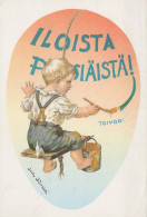 PÂQUES ENFANTS ŒUF Vintage Carte Postale CPSM #PBO283.FR - Ostern