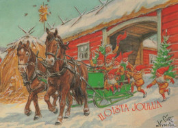 PÈRE NOËL Bonne Année Noël Vintage Carte Postale CPSM #PBL555.FR - Kerstman