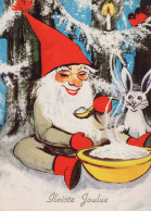 PÈRE NOËL Bonne Année Noël Vintage Carte Postale CPSM #PBL172.FR - Kerstman
