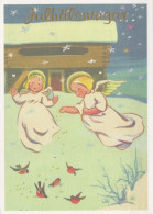 ANGE Bonne Année Noël Vintage Carte Postale CPSM #PBB444.FR - Engel