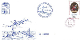 ENVELOPPE AVEC CACHET ROCHEFORT AERO MARINE - JOURNEES PORTES OUVERTES  LE 04/06/1989 - PLI NUMEROTE N° 277 - Correo Naval