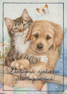 CHIEN ET CHATAnimaux Vintage Carte Postale CPSM #PAM046.FR - Hunde