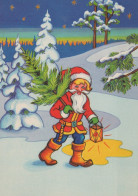 PÈRE NOËL NOËL Fêtes Voeux Vintage Carte Postale CPSM #PAK437.FR - Santa Claus