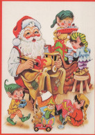 PÈRE NOËL ENFANT NOËL Fêtes Voeux Vintage Carte Postale CPSM #PAK297.FR - Santa Claus