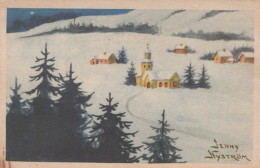 Happy New Year Christmas Vintage Postcard CPSMPF #PKG214.GB - New Year