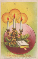 Happy New Year Christmas CANDLE Vintage Postcard CPSMPF #PKD718.GB - Nieuwjaar