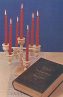 Happy New Year Christmas CANDLE BIBLE Vintage Postcard CPSMPF #PKD533.GB - Nieuwjaar
