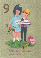 HAPPY BIRTHDAY 9 Year Old GIRL CHILDREN Vintage Postal CPSM #PBT858.GB - Geburtstag