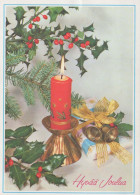 Happy New Year Christmas CANDLE Vintage Postcard CPSM #PBN785.GB - New Year