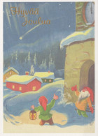 Happy New Year Christmas GNOME Vintage Postcard CPSM #PBM120.GB - New Year