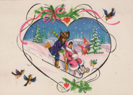 Happy New Year Christmas Children Vintage Postcard CPSM #PBM333.GB - Nieuwjaar