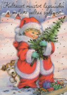 Happy New Year Christmas GNOME Vintage Postcard CPSM #PBL902.GB - Nieuwjaar