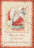 SANTA CLAUS Happy New Year Christmas Vintage Postcard CPSM #PBL420.GB - Santa Claus