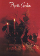 Happy New Year Christmas CANDLE Vintage Postcard CPSM #PAZ467.GB - New Year