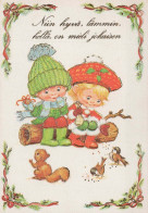 Happy New Year Christmas CHILDREN Vintage Postcard CPSM #PAY885.GB - Año Nuevo