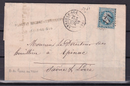 D 808 / NAPOLEON N° 29 SUR LETTRE - 1863-1870 Napoléon III. Laure