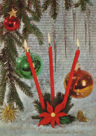 Happy New Year Christmas CANDLE Vintage Postcard CPSM #PAW292.GB - New Year