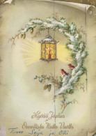 Happy New Year Christmas CANDLE Vintage Postcard CPSM #PAV989.GB - Neujahr