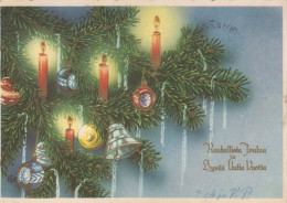 Happy New Year Christmas CANDLE Vintage Postcard CPSM #PAT688.GB - Neujahr