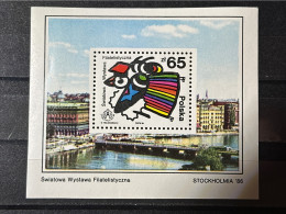 Polska 1986 STOCKHOLMIA Bloc MNH - Exposiciones Filatélicas