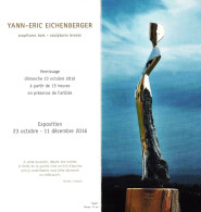 *CPM  - Invitation - Expo Yann-Eric EICHENBERGER (Scupltures Bois) - Galerie Semiliani à DIEULEFIT (26) - Tentoonstellingen