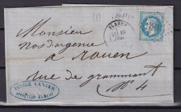 D 808 / NAPOLEON N° 29 SUR LETTRE - 1863-1870 Napoléon III Lauré