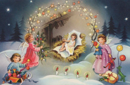 ANGEL CHRISTMAS Holidays Vintage Postcard CPSMPF #PAG746.GB - Angeli