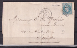 D 808 / NAPOLEON N° 29 SUR LETTRE - 1863-1870 Napoléon III. Laure