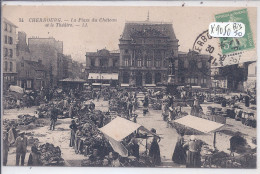 CHERBOURG- LA PLACE DU CHATEAU ET LE THEATRE - Cherbourg