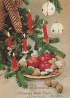 Buon Anno Natale CANDELA Vintage Cartolina CPSM #PBO032.IT - Neujahr