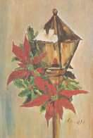 Buon Anno Natale CANDELA Vintage Cartolina CPSM #PBN728.IT - Año Nuevo
