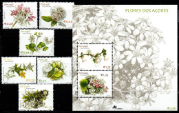 Portugal 2002 - Mi.Nr. 484 - 489 + Block 24 - Postfrisch MNH - Blumen Flowers - Sonstige & Ohne Zuordnung