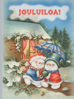 Buon Anno Natale PUPAZZO Vintage Cartolina CPSM #PBM532.IT - New Year