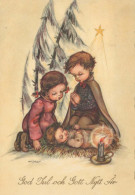 BAMBINO Scena Paesaggio Gesù Bambino Vintage Cartolina CPSM #PBB573.IT - Scènes & Paysages