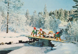 Buon Anno Natale GNOME Vintage Cartolina CPSM #PBB048.IT - Neujahr