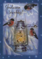 Buon Anno Natale UCCELLO Vintage Cartolina CPSM Unposted #PBA602.IT - Neujahr