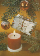 Buon Anno Natale CANDELA Vintage Cartolina CPSM #PAZ984.IT - Neujahr