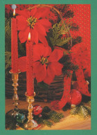 Buon Anno Natale CANDELA Vintage Cartolina CPSM #PAZ471.IT - Neujahr