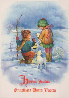 Buon Anno Natale BAMBINO Vintage Cartolina CPSM #PAY767.IT - Neujahr