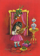 Buon Anno Natale BAMBINO Vintage Cartolina CPSM #PAW675.IT - New Year